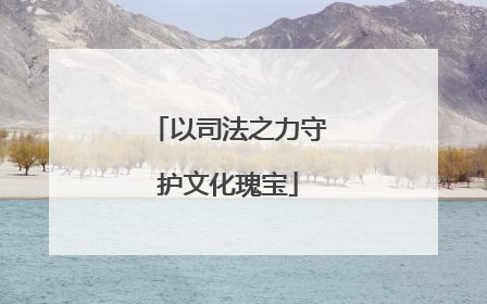 以司法之力守护文化瑰宝