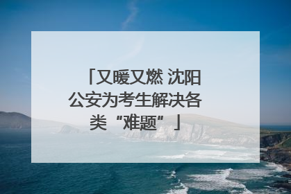 又暖又燃 沈阳公安为考生解决各类“难题”