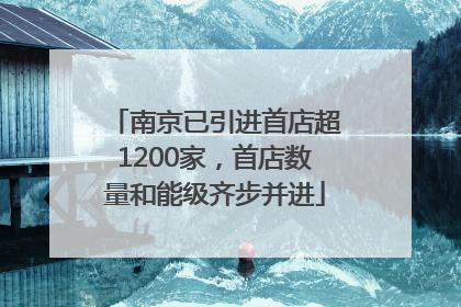 南京已引进首店超1200家，首店数量和能级齐步并进