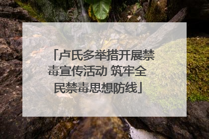 卢氏多举措开展禁毒宣传活动 筑牢全民禁毒思想防线