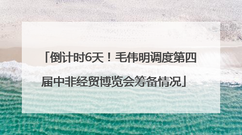 倒计时6天！毛伟明调度第四届中非经贸博览会筹备情况