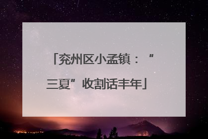 兖州区小孟镇：“三夏”收割话丰年