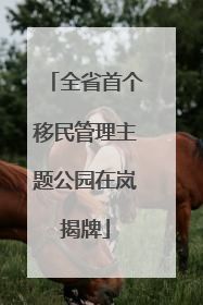 全省首个移民管理主题公园在岚揭牌