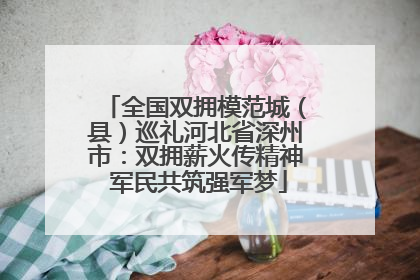 全国双拥模范城（县）巡礼河北省深州市：双拥薪火传精神 军民共筑强军梦