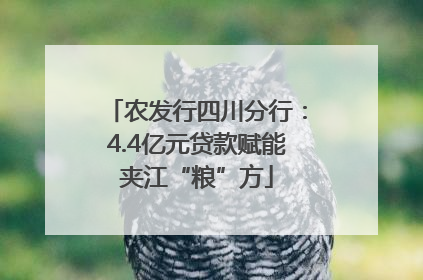 农发行四川分行：4.4亿元贷款赋能夹江“粮”方