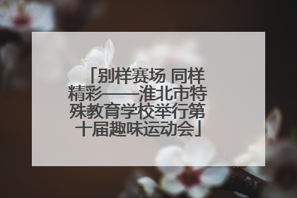 别样赛场 同样精彩——淮北市特殊教育学校举行第十届趣味运动会