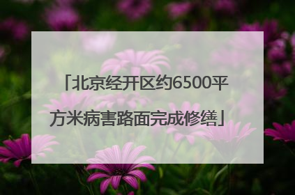 北京经开区约6500平方米病害路面完成修缮