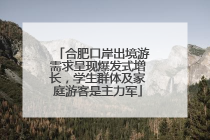 合肥口岸出境游需求呈现爆发式增长，学生群体及家庭游客是主力军