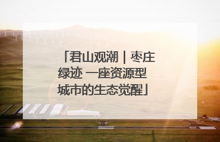 君山观潮｜枣庄绿迹 一座资源型城市的生态觉醒