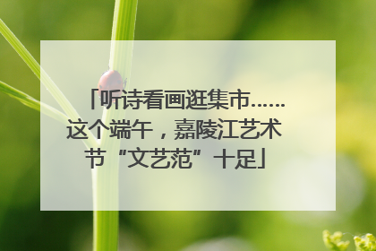 听诗看画逛集市……这个端午，嘉陵江艺术节“文艺范”十足