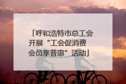 呼和浩特市总工会开展“工会促消费 会员享普惠”活动
