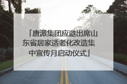唐派集团应邀出席山东省居家适老化改造集中宣传月启动仪式