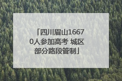 四川眉山16670人参加高考 城区部分路段管制