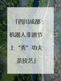 四川成都：机器人非遗节上“秀”功夫茶技艺