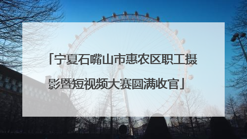 宁夏石嘴山市惠农区职工摄影暨短视频大赛圆满收官