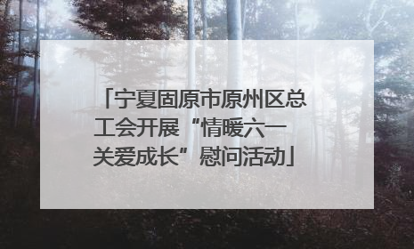 宁夏固原市原州区总工会开展“情暖六一 关爱成长”慰问活动