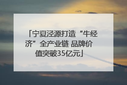 宁夏泾源打造“牛经济”全产业链 品牌价值突破35亿元