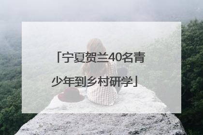 宁夏贺兰40名青少年到乡村研学