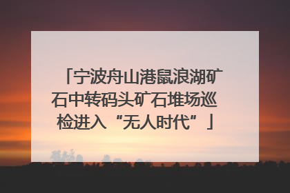 宁波舟山港鼠浪湖矿石中转码头矿石堆场巡检进入“无人时代”