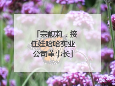 宗馥莉，接任娃哈哈实业公司董事长