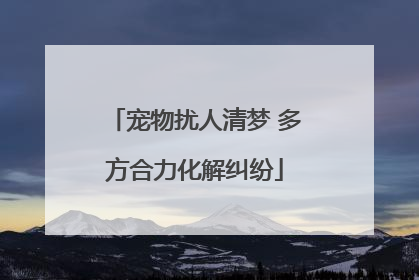 宠物扰人清梦 多方合力化解纠纷