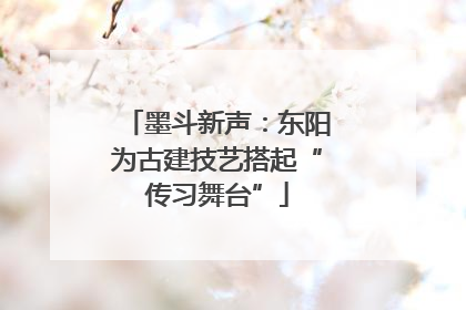 墨斗新声：东阳为古建技艺搭起“传习舞台”
