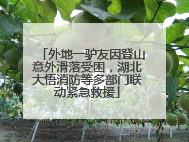 外地一驴友因登山意外滑落受困，湖北大悟消防等多部门联动紧急救援