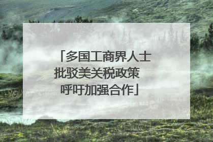 多国工商界人士批驳美关税政策 呼吁加强合作