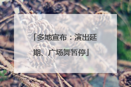 多地宣布：演出延期、广场舞暂停
