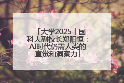 大学2025丨国科大副校长郑阳恒：AI时代仍需人类的直觉和洞察力