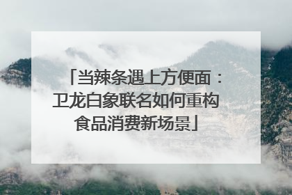 当辣条遇上方便面：卫龙白象联名如何重构食品消费新场景