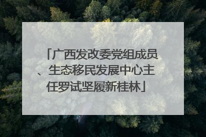广西发改委党组成员、生态移民发展中心主任罗试坚履新桂林