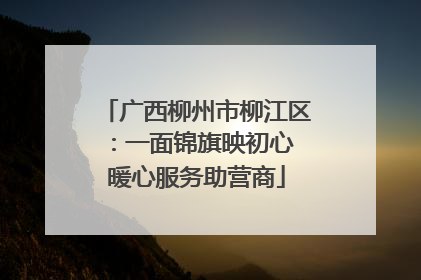 广西柳州市柳江区：一面锦旗映初心 暖心服务助营商