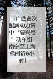 广西首次配属动力集中“复兴号”动车组 南宁至上海省时近6小时
