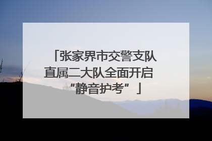张家界市交警支队直属二大队全面开启“静音护考”
