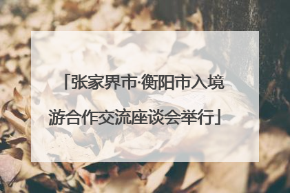 张家界市·衡阳市入境游合作交流座谈会举行