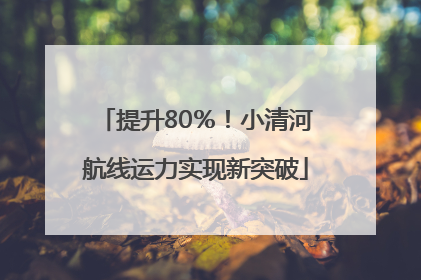 提升80％！小清河航线运力实现新突破