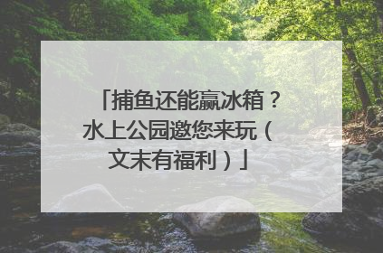 捕鱼还能赢冰箱？水上公园邀您来玩（文末有福利）