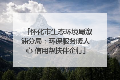 怀化市生态环境局溆浦分局：环保服务暖人心 信用帮扶伴企行