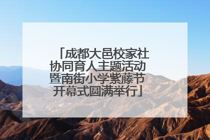 成都大邑校家社协同育人主题活动暨南街小学紫藤节开幕式圆满举行