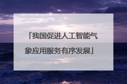 我国促进人工智能气象应用服务有序发展