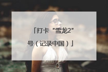 打卡“雪龙2”号（记录中国）
