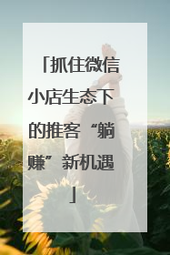 抓住微信小店生态下的推客“躺赚”新机遇