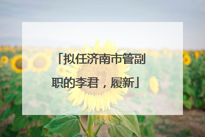 拟任济南市管副职的李君，履新