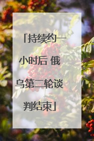持续约一小时后 俄乌第二轮谈判结束