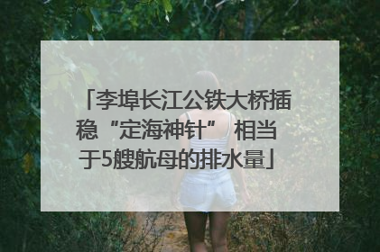 李埠长江公铁大桥插稳“定海神针” 相当于5艘航母的排水量