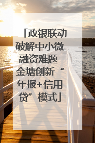 政银联动破解中小微融资难题 金塘创新“年报+信用贷”模式