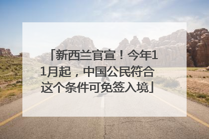 新西兰官宣！今年11月起，中国公民符合这个条件可免签入境