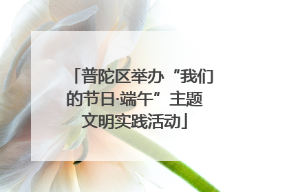 普陀区举办“我们的节日·端午”主题文明实践活动