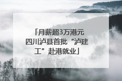 月薪超3万港元 四川泸县首批“泸建工”赴港就业